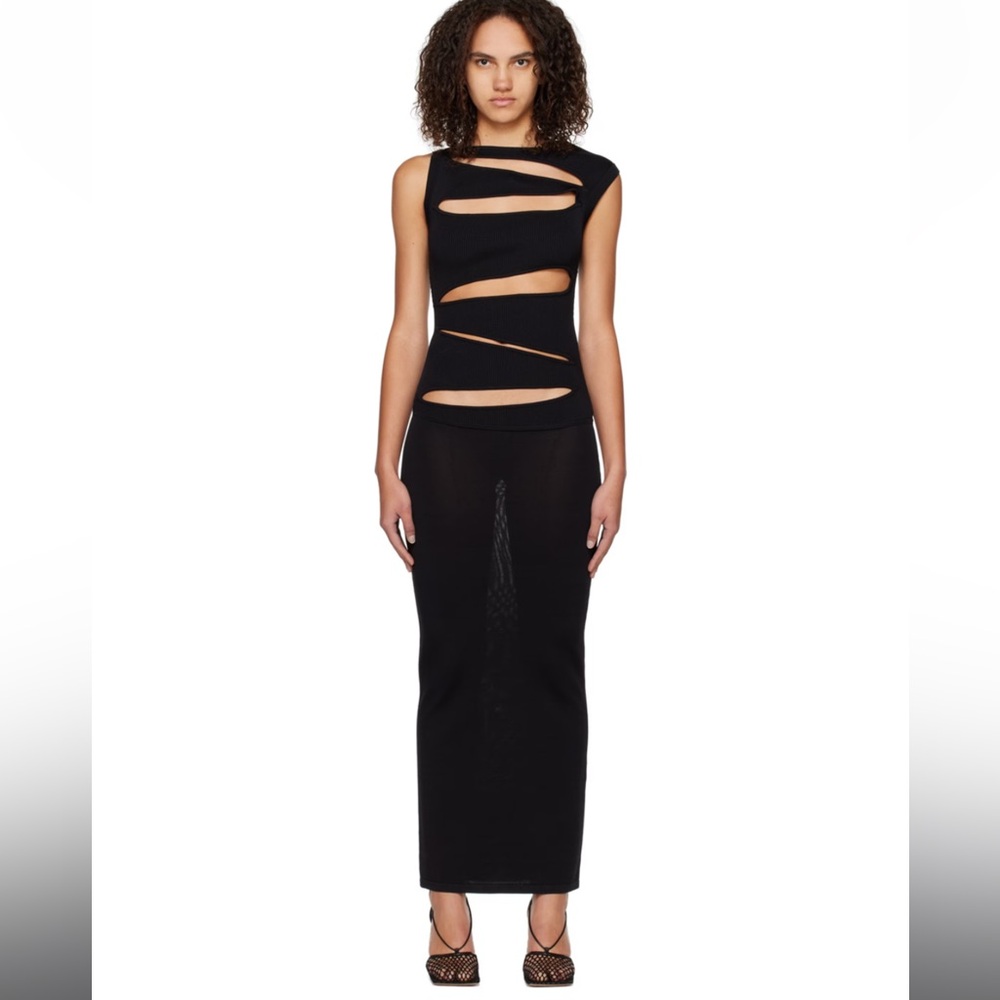 CHRISTOPHER ESBER
Black Slashed Maxi Dress